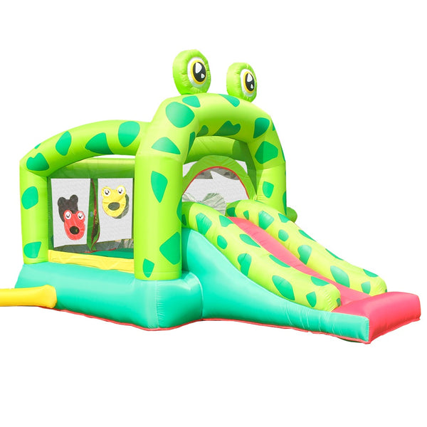 Nice2you Frog Bounce House 11 x 10 x 8 ft 420D Inflatable Bouncing Castle 350W Blower for Kids Party